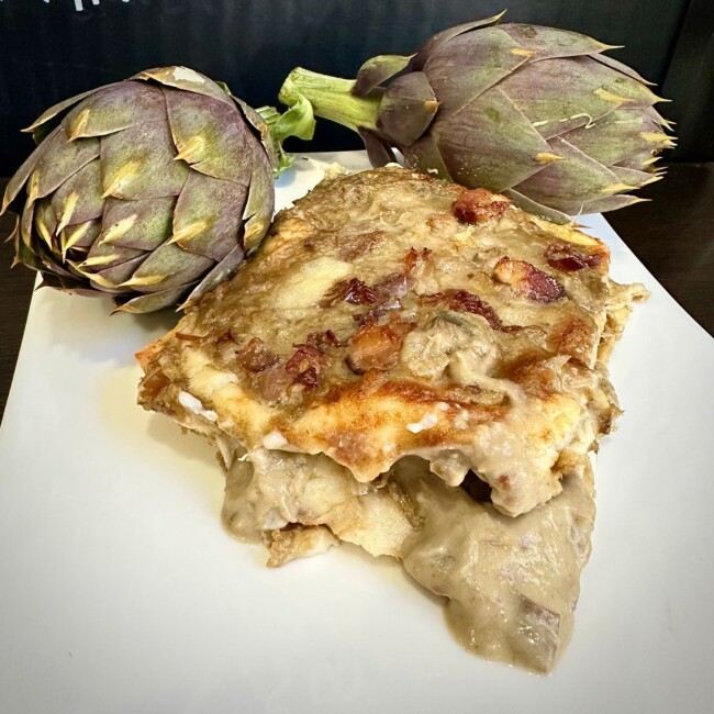 Lasagne carciofi Lasagne carciofi