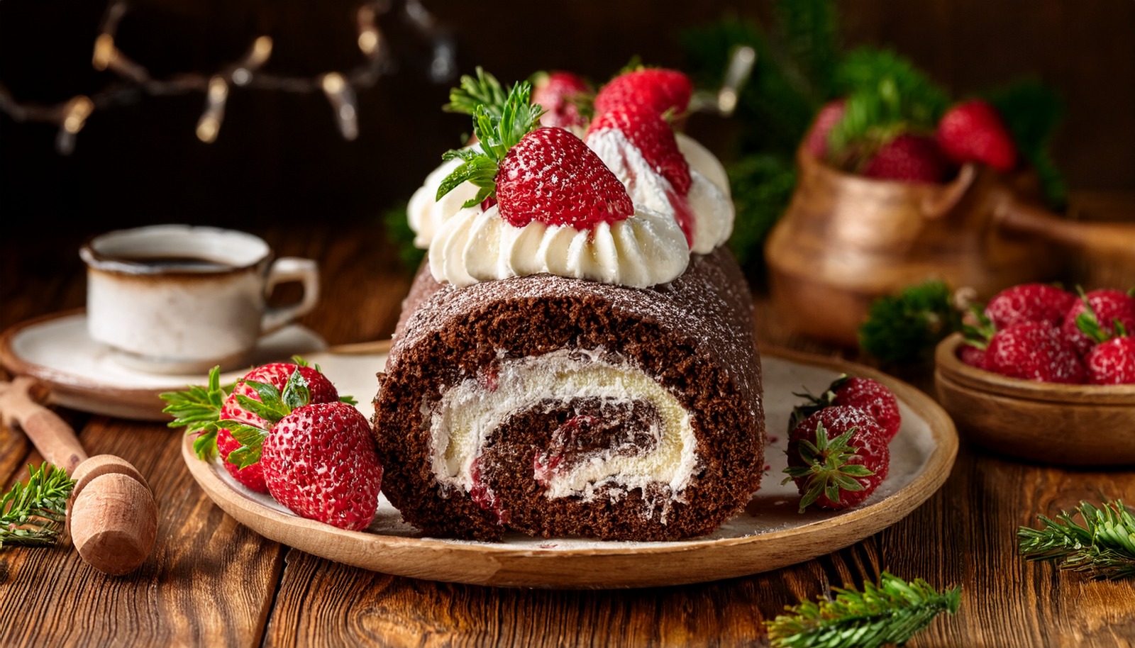 rotolo foresta nera cioccolato e fragole