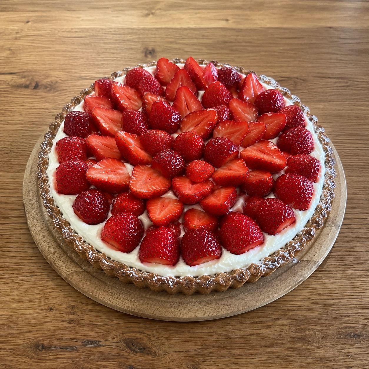 crostata panna fragole